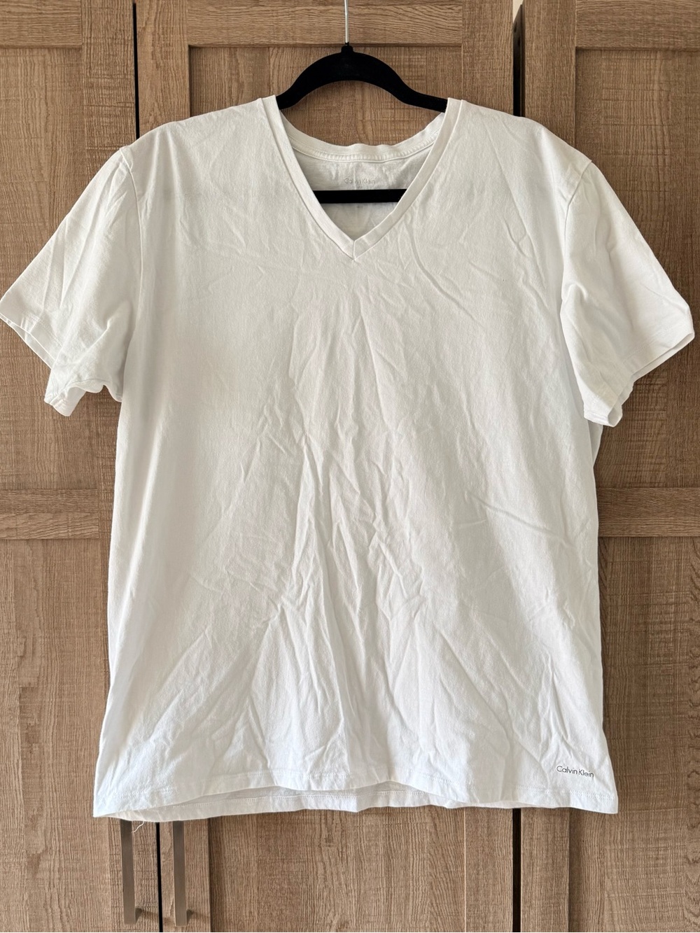 Calvin Klein BRAND NEW White V-Neck Short Sleeve Tee  or Undershirt SZ.L